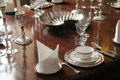 Table setting in dining room at Cawdor Castle. Cawdor, Scotland.