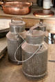 Milk cans at Cawdor Castle. Cawdor, Scotland.