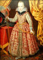Charles I when Duke of York painting by Robert Peake, the earliest known portrait of the future King, at Bristol Museum & Art Gallery. Bristol, England.
