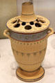 Wedgwood Caneware bough-pot candlestick mimics Chinese bamboo at World of Wedgwood. Barlaston, Stoke, England.