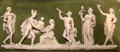 Wedgwood green jasper plaque depicting Birth of Bacchus by William Hackwood at World of Wedgwood. Barlaston, Stoke, England.