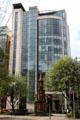 Centrepoint building beyond Thompson Memorial Fountain. Belfast, Northern Ireland.