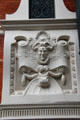 Comedy clown relief on Belfast Grand Opera House. Belfast, Northern Ireland.
