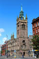 Presbyterian Assembly with Gothic clock tower. Belfast, Northern Ireland.