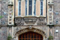 Facade carvings of Presbyterian Assembly. Belfast, Northern Ireland.