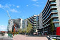 Modern architecture at redeveloped Titanic Quarter. Belfast, Northern Ireland
