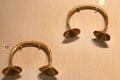 Cup-ended gold bracelet from Belfast at Ulster Museum. Belfast, Northern Ireland.