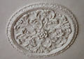 Parlor plaster ceiling medallion at Florence Court. Enniskillen, Northern Ireland.