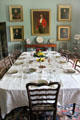 Dining room at Florence Court. Enniskillen, Northern Ireland.