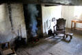 Campbell House fireplace at Ulster American Folk Park. Omagh, Northern Ireland.