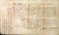 Commission document into New York state militia for Irish immigrant Lt. Abraham A. Post, Jr. at Ulster American Folk Park. Omagh, Northern Ireland.