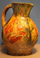 Earthenware ale jug from Kingston-upon-Thames, England at British Museum. London, United Kingdom.