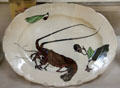 Porcelain Rousseau platter with lobster by Félix Bracquemond & made by Lebeuf & Millet et Cie of Creil, France at British Museum. London, United Kingdom.