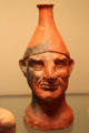 Roman terracotta jug in form of caricatured man from Asia Minor at British Museum. London, United Kingdom.
