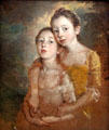 Gainsborough's daughters Margaret & Mary with cat painting by Thomas Gainsborough at National Gallery. London, United Kingdom.