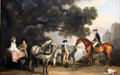 The Milbanke & Melbourne Families with their horses painting by George Stubbs at National Gallery. London, United Kingdom.