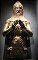 Edward of Woodstock sculpture by Elkington & Co. based on portrait at National Portrait Gallery. London, United Kingdom.