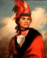 Thayendanegea portrait after Gilbert Stuart & J.F. Rigaud at National Portrait Gallery. London, United Kingdom