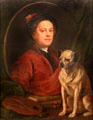 William Hogarth self portrait with pug at Tate Britain. London, United Kingdom.