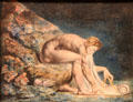 Isaac Newton painting by William Blake at Tate Britain. London, United Kingdom.