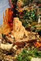 Adobe house & western detail of El Nacimiento at Tucson Museum of Art. Tucson, AZ.