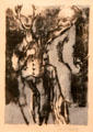 Old Men lithograph by Emil Nolde at University of Arizona Museum of Art. Tucson, AZ.