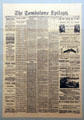 Copy of Tombstone Epitaph newspaper featuring gunfight at OK Corral at Tombstone Courthouse Museum. Tombstone, AZ.