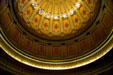 Decorated layers of California State Capitol dome interior. Sacramento, CA.
