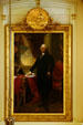 Portrait of George Washington in Senate chamber of California State Capitol. Sacramento, CA.