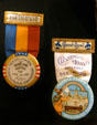 Panama Pacific International Exposition admission badges displayed in California State Capitol. Sacramento, CA.