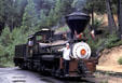 Yosemite Mountain-Sugar Pine Railroad steam locomotive. Fish Camp, CA.