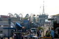 Santa Monica Pier roller coaster & arcades. Santa Monica, CA.
