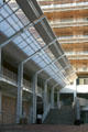Skylights of protective exterior roof over walkway at Broad Art Center. Los Angeles, CA.