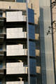 Balcony decoration on facade of Broad Art Center originally by William Pereira. Los Angeles, CA.