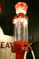 Early Crown gas pumps at Petersen Automotive Museum. Los Angeles, CA.