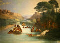 Crossing the Milk River painting by John Mix Stanley at Autry National Center. Los Angeles, CA.