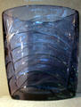 Turquoise crystal vase by Riihimaki Glass Factory given to Nixon by Finland's President Urho Kekkonen at Nixon Library. Yorba Linda, CA.