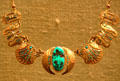 Gold & turquoise necklace given to Nixon by Egypt's President Sadat at Nixon Library. Yorba Linda, CA.