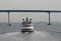 Lord Hornblower tourist boat beneath Coronado Bridge. San Diego, CA.