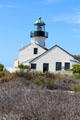 Old Point Loma Lighthouse & out building at Cabrillo National Monument. San Diego, CA.