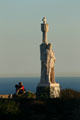Cabrillo Monument overlooks sea at sunset. San Diego, CA.