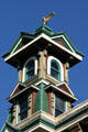 Tower of Louis Bank of Commerce with gold eagle. San Diego, CA.