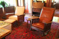 Arts & crafts wooden arm & rocking chairs at Marston House Museum. San Diego, CA.