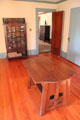 Arts & crafts table & display cabinet at Marston House Museum. San Diego, CA.