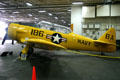 North American Aviation SNJ prop trainer at Midway aircraft carrier museum. San Diego, CA.
