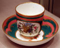 Porcelain cup & saucer by Charles Buteux the Elder of Sèvres Manuf. of France at J. Paul Getty Museum Center. Malibu, CA.