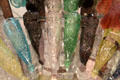 Pressed glass automobile bud vases at Historical Glass Museum. Redlands, CA.