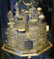 Cruet set on octagonal stand at Historical Glass Museum. Redlands, CA.