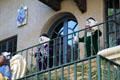 Christmas display of dressed up polar bears at Mission Inn. Riverside, CA.