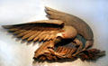 Painted carved eagle reportedly from USS Niagara which participated in laying of Trans Atlantic cable in 1857 at Mission Inn Museum. Riverside, CA.